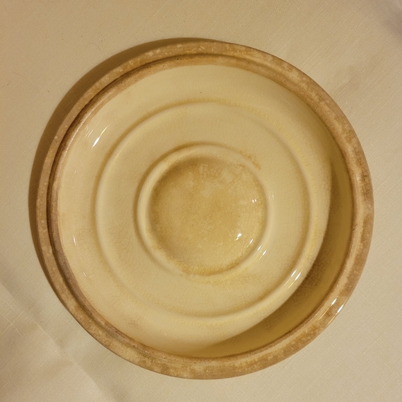 Vtg Bak– Serv Guaranteed Oven Proof P. C. P. Co. 1940 Covered Bowl Floral Design - Picture 4 of 11